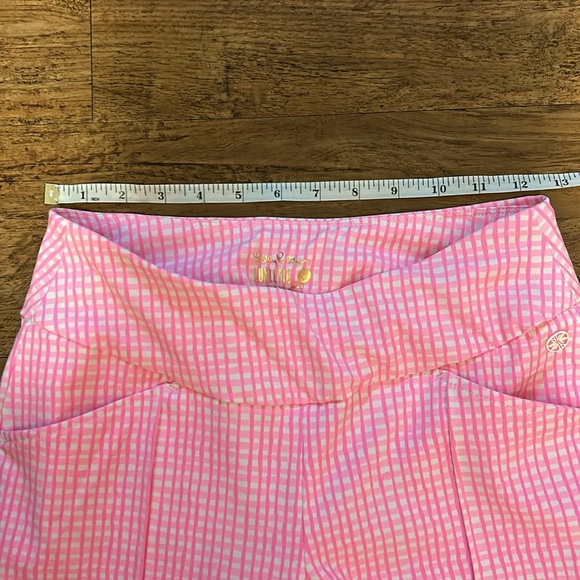 ⭐️Lilly Pulitzer⭐️UPF 50+ Luxletic 28" Corso Pant Prosecco Pink Gingham - Picture 4 of 7